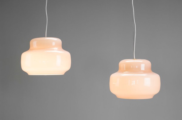 Large image of Pair of Venini Ceiling Lamps