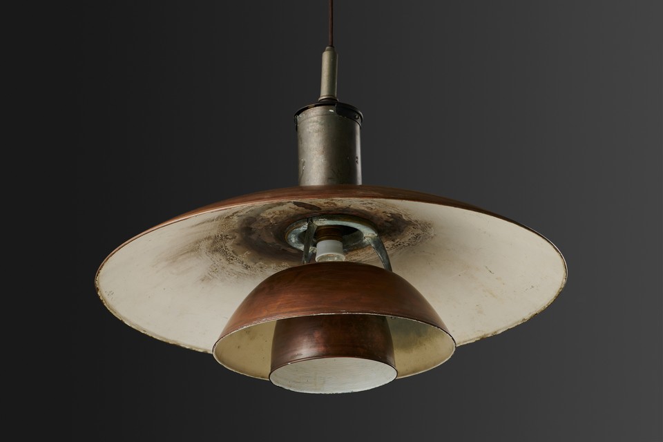 Copper ceiling outlet light